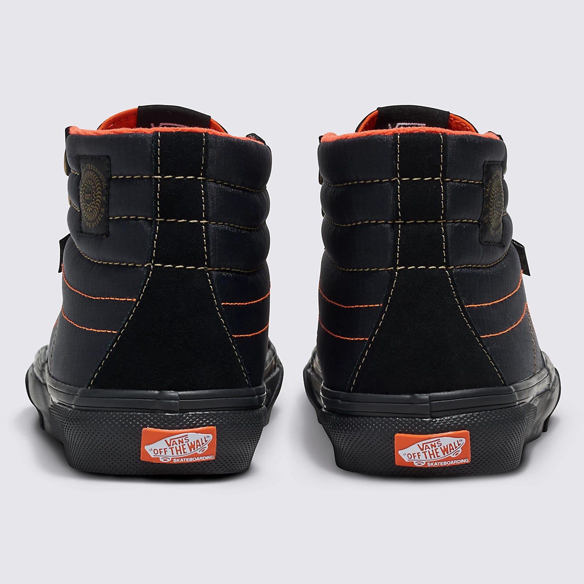 Vans X Spitfire Wheels Skate Sk8-Hi Reissue BMX Shoes-Black-Flame