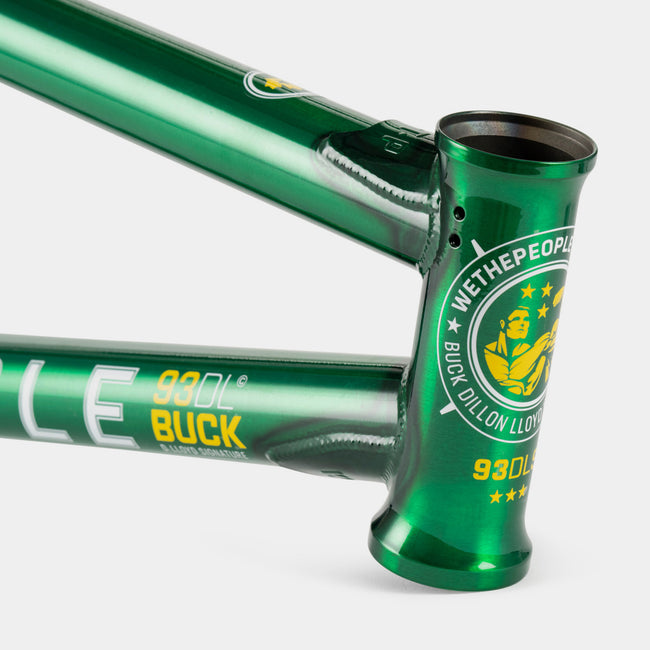 We The People Buck BMX Freestyle Frame-Translucent Green - 3