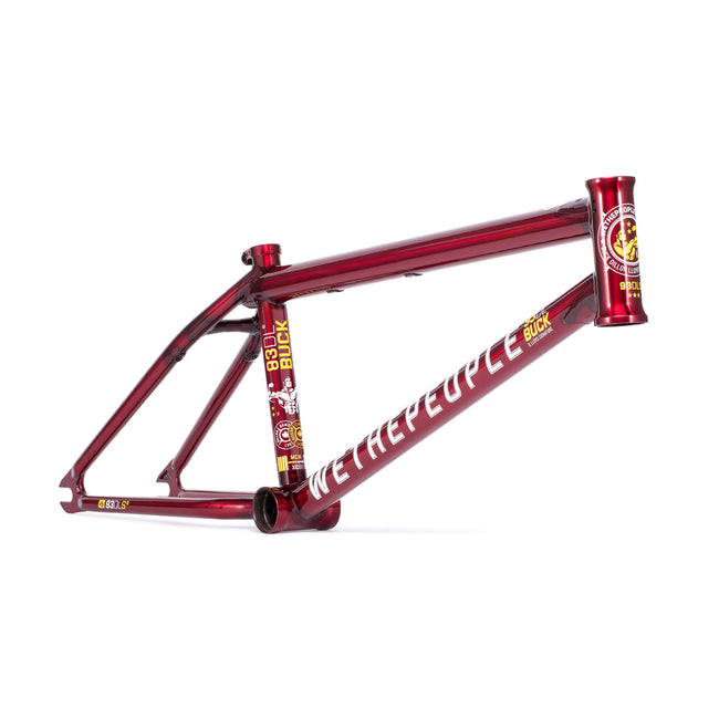 We The People Buck BMX Freestyle Frame-Translucent Red - 2