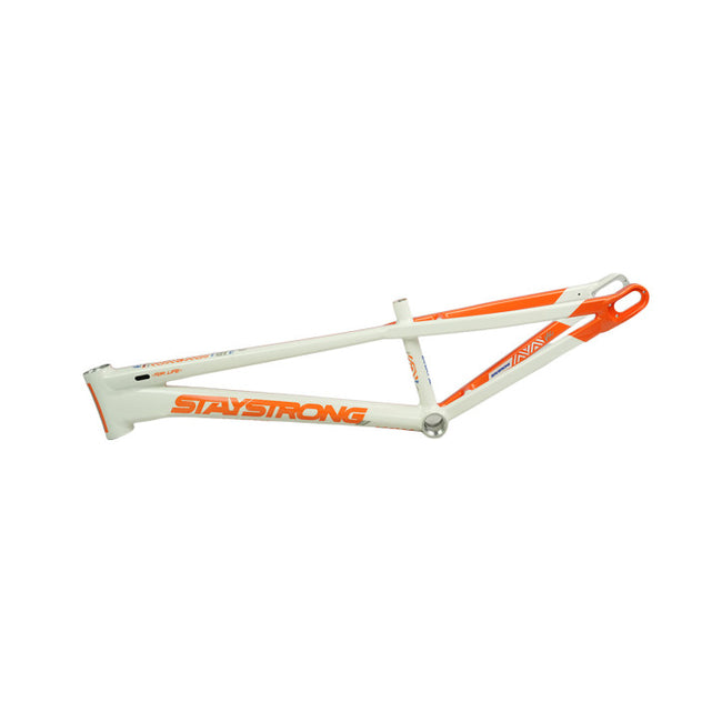 Stay Strong V5.1 Disc Alloy BMX Race Frame-White/Orange - 3