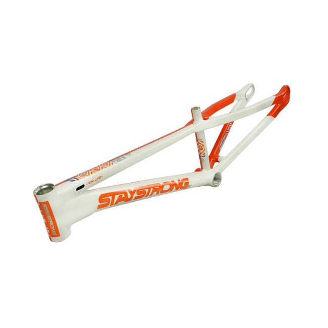 Stay Strong V5.1 Disc Alloy BMX Race Frame-White/Orange - 4