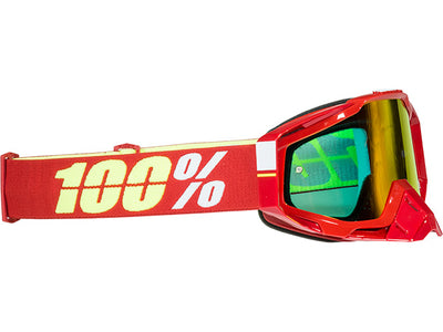 100% Racecraft Goggles-Corvette-Mirrored Red Lens
