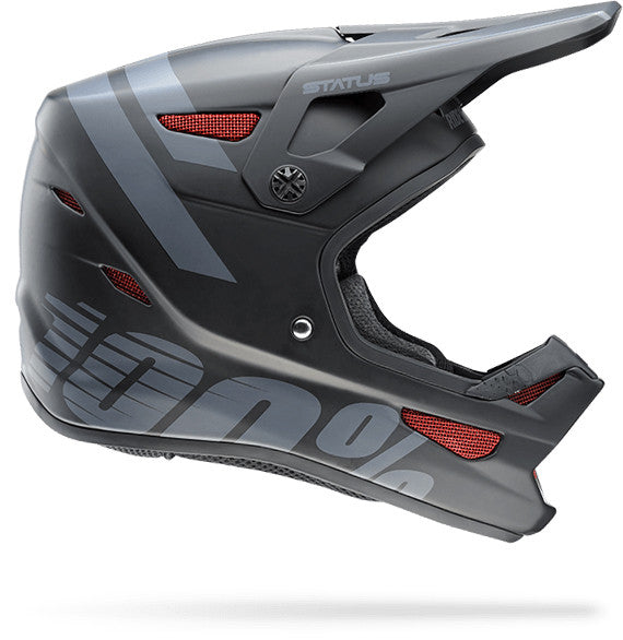 100% Status BMX Race Youth Helmet-Meteor Black at J&R Bicycles