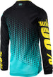 100% R-Core Downhill BMX Race Jersey-Supra Black/Cyan - 2