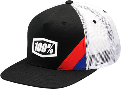 100% Snapback Trucker Hat-Cornerstone Black