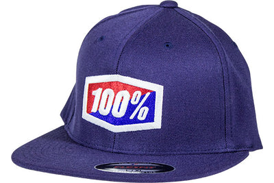 100% Icon Flexfit Hat-Navy