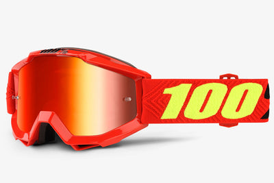 100% Accuri Youth Goggles-Saarinen-Mirror Red Lens