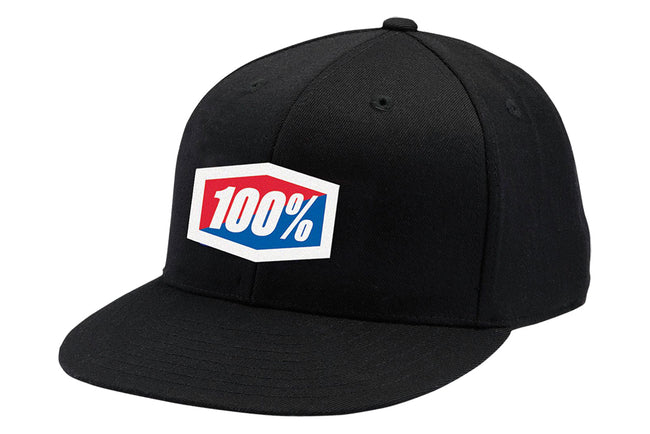100% Essential J-Fit Flex Fit Hat-Black - 1