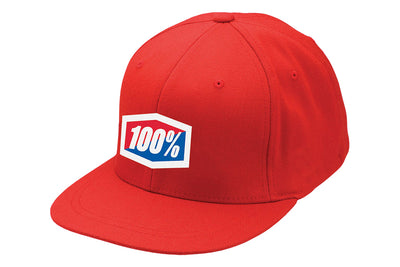 100% Essential J-Fit Flex Fit Hat-Red