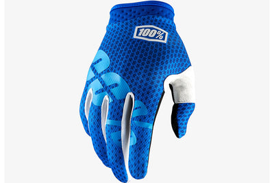 100% ITrack BMX Race Gloves-Blue