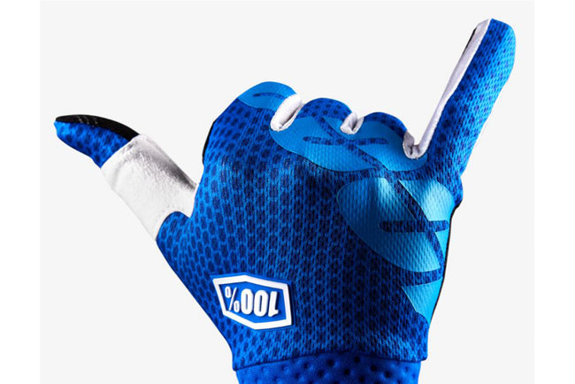 100% ITrack BMX Race Gloves-Blue - 3