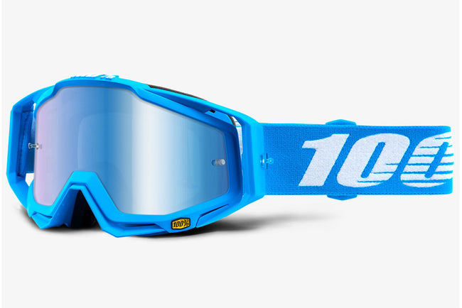 100% Racecraft Goggles-Monoblock-Mirror Blue Lens - 1