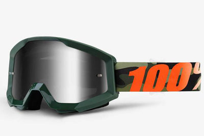 100% Strata Goggles-Huntsitan-Mirror Silver Lens