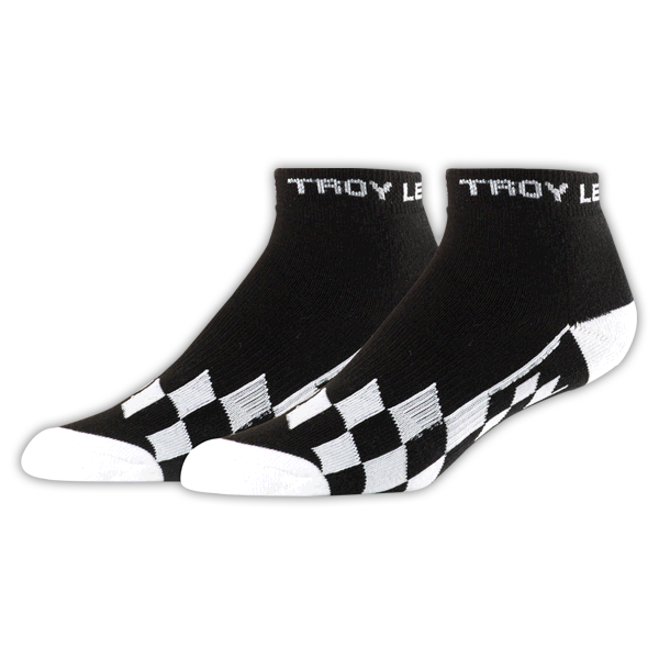 Troy Lee Crew Socks-Checkered-Black/White - 1