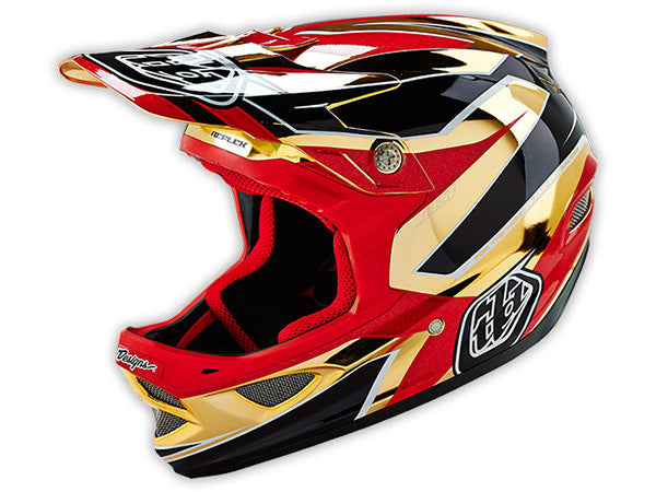 Troy Lee D3 Composite Helmet-Reflex Gold Chrome - 1