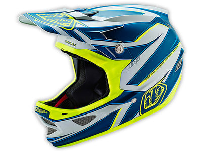 Troy Lee D3 Composite Helmet-Reflex Gray/Yellow
