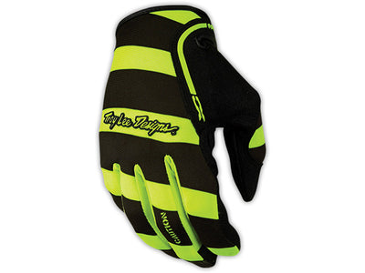 Troy Lee XC BMX Race Gloves-Caution Fluorescent Yellow/Black