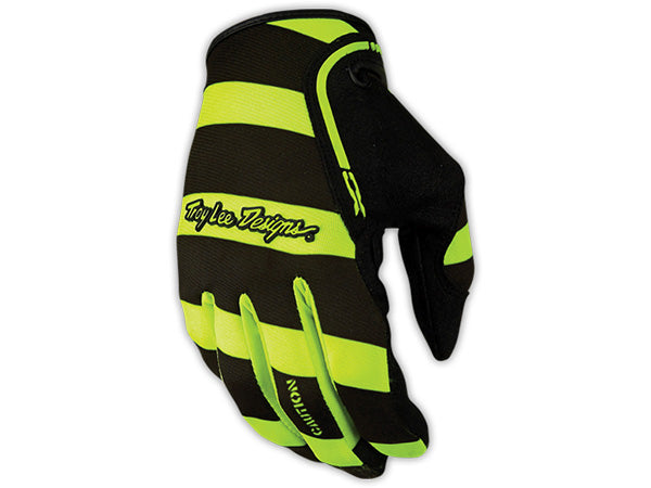 Troy Lee XC BMX Race Gloves-Caution Fluorescent Yellow/Black - 1
