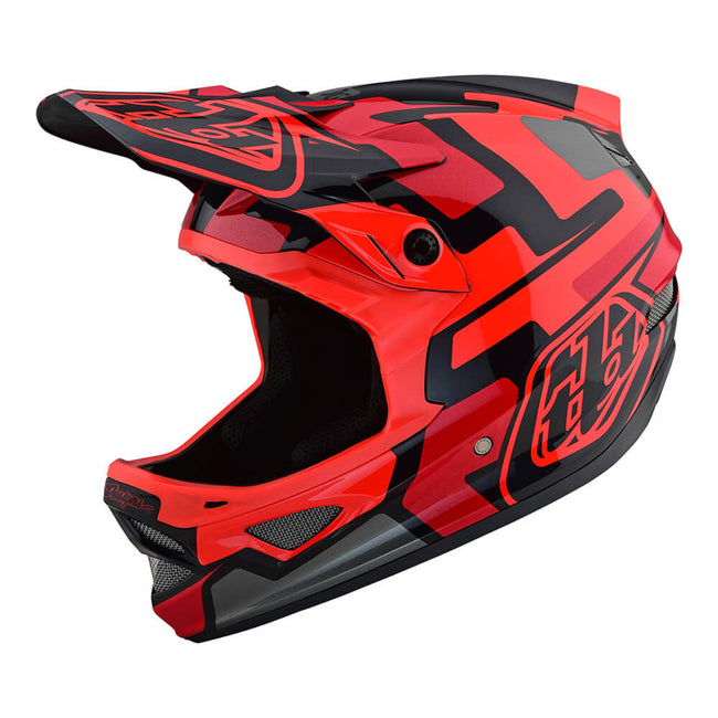 Troy Lee Designs D3 FIberlite Speedcode Helmet-Red - 1