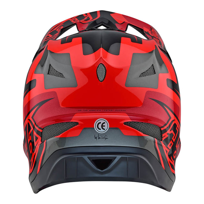 Troy Lee Designs D3 FIberlite Speedcode Helmet-Red - 2