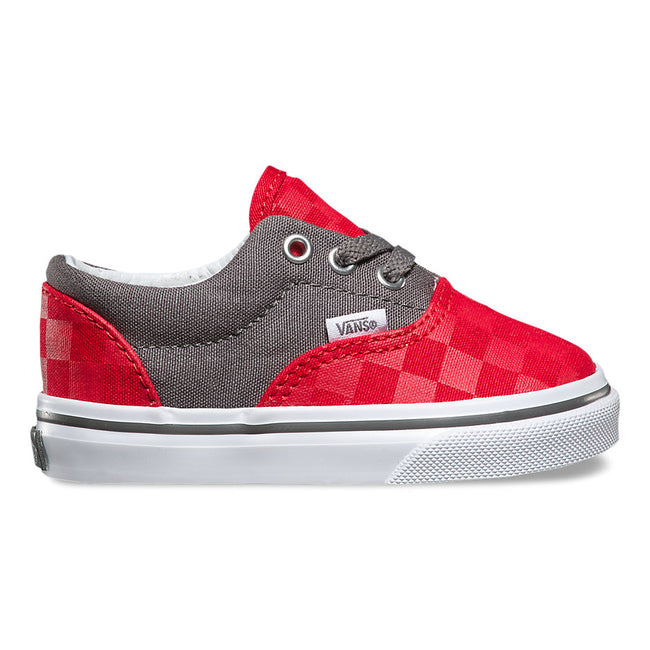 Vans Checkerboard Era Shoes-Toddler-Racing Red/Pewter - 1