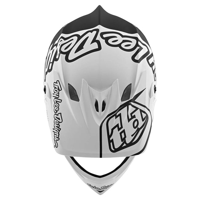 Troy Lee Designs D3 Fiberlite BMX Race Helmet-Silhouette White/Navy - 5