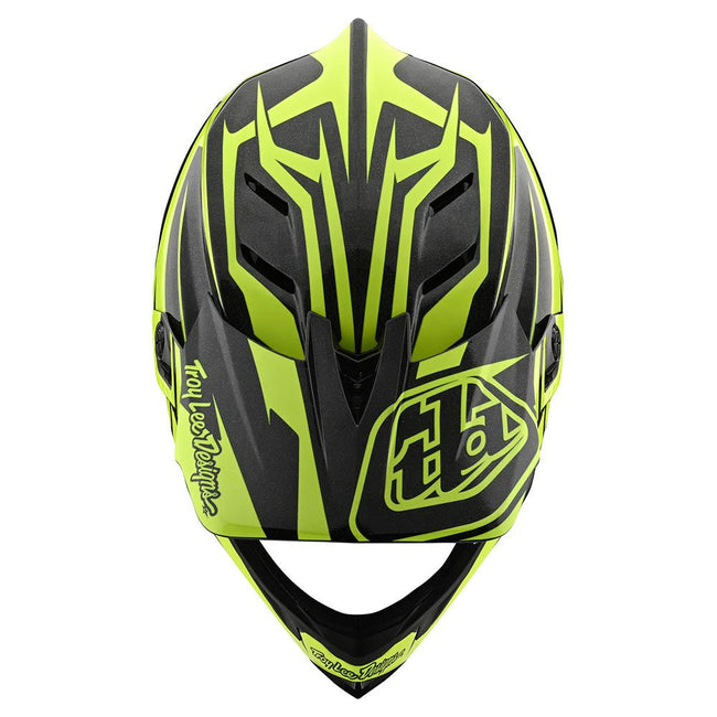 Troy Lee Designs D4 Carbon MIPS BMX Race Helmet-Slash Black/Yellow - 5