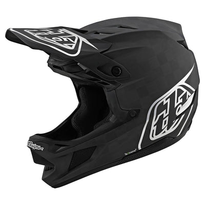 Troy Lee Designs D4 Carbon MIPS BMX Race Helmet-Stealth Black/Silver