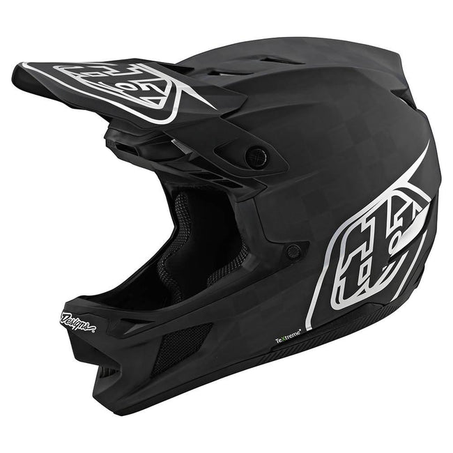 Troy Lee Designs D4 Carbon MIPS BMX Race Helmet-Stealth Black/Silver - 1