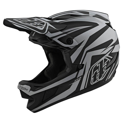Troy Lee Designs D4 Composite MIPS BMX Race Helmet-Slash Black/Silver