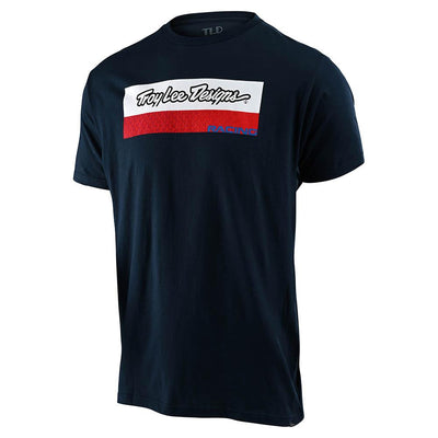 Troy Lee Designs Racing Block Fade T-Shirt-Navy
