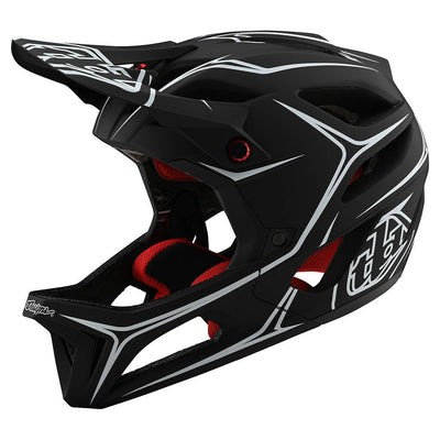 Troy Lee Designs Stage MIPS BMX Race Helmet-Pinstripe Black/White