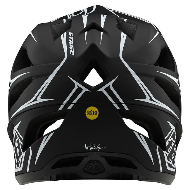 Troy Lee Designs Stage MIPS BMX Race Helmet-Pinstripe Black/White - 3