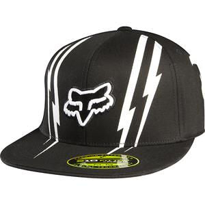 Fox Flex Fit Lightning Bolt Hat-Black/White - 1