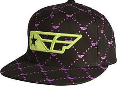 Fox F Star Hat-Black/Purple-Small/Medium