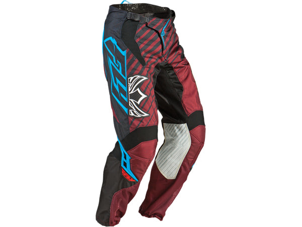 Fly Racing 2013 Kinetic RS Race Pants-Black/Maroon - 1