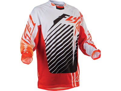 Fly Racing 2013 Kinetic RS BMX Race Jersey-Orange/White
