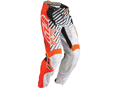 Fly Racing 2013 Kinetic RS Race Pants-Orange/White