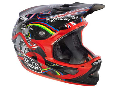 Troy Lee 2013 D3 Carbon Helmet-Peat "World Champ" Red