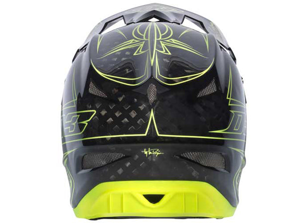 Troy Lee 2013 D3 Carbon Helmet-Pinstripe Yellow - 2