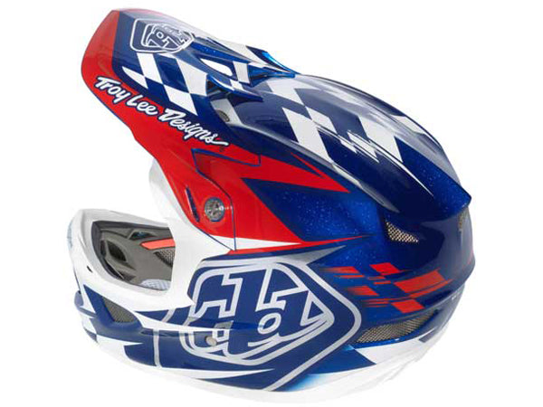 Troy Lee 2013 D3 Composite Helmet-Team Blue/White - 4