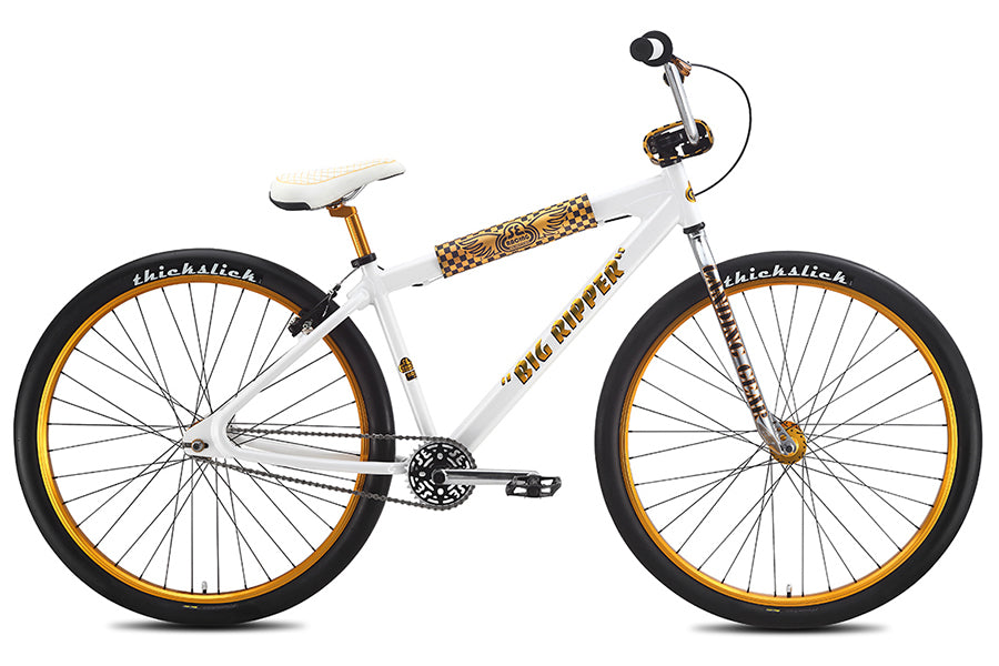 White and sales gold bike