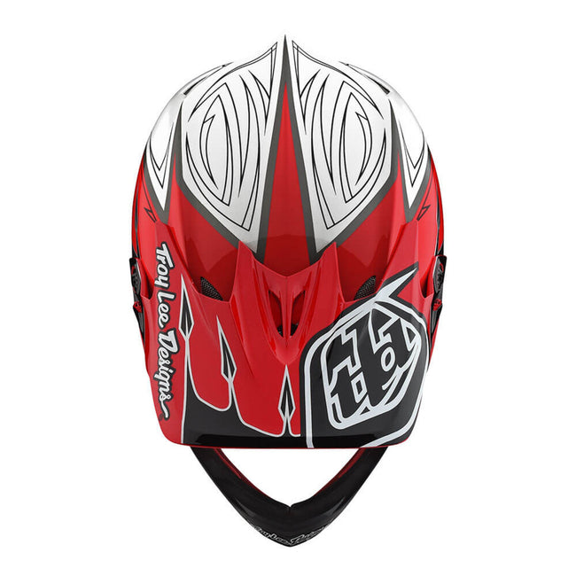 Troy Lee D3 Composite Helmet-Corona-Red/White - 3