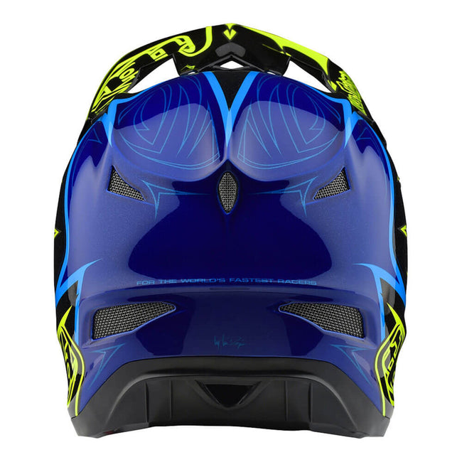 Troy Lee D3 Composite Helmet-Corona-Flo Yellow/Blue - 3