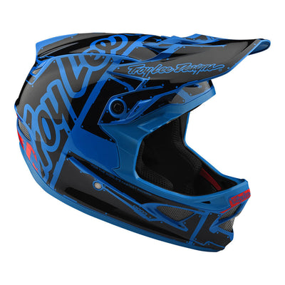 Troy Lee D3 Fiberlite Helmet-Factory-Blue