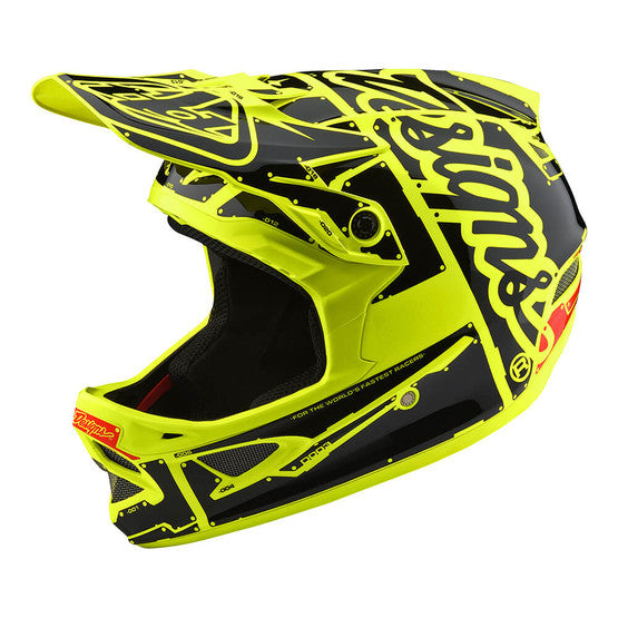 Troy Lee D3 Fiberlite Helmet-Factory-Flo Yellow - 4