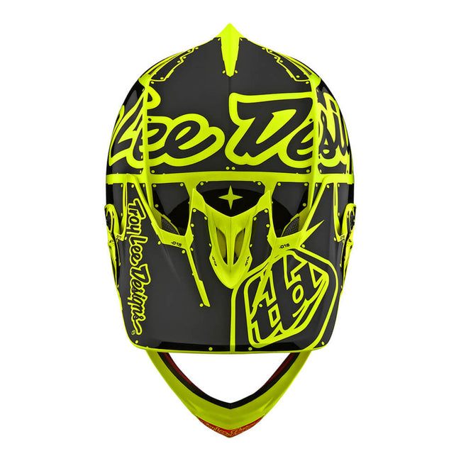 Troy Lee D3 Fiberlite Helmet-Factory-Flo Yellow - 3