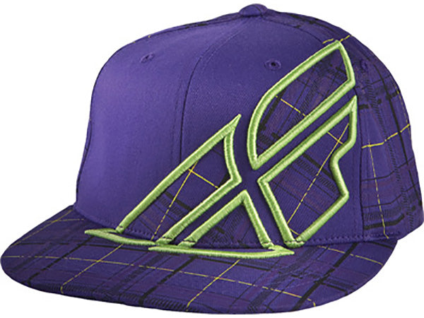 Fly Racing Plaid Hat-Purple - 1