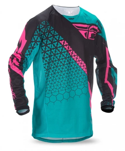 Fly Racing 2016 Kinetic Mesh Trifecta BMX Race Jersey-Fluorescent Orange/Black