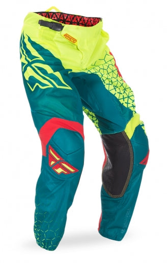 Fly Racing 2016 Kinetic Mesh Trifecta Pants-Hi-Vis/Teal